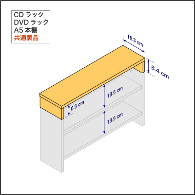 CDラック　天板ユニット詳細